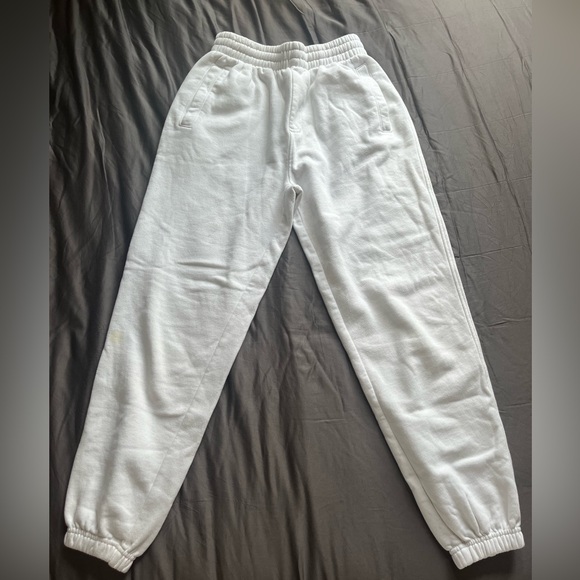 Garage White Boyfriend Fit Joggers - Picture 2 of 5